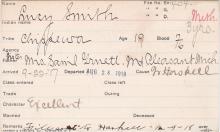 Lucy Smith Student Information Card