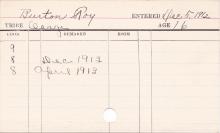 Roy Burton Progress Card