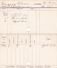 Oliver Gregory Progress Card