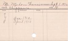Francis McMahon Progress Card