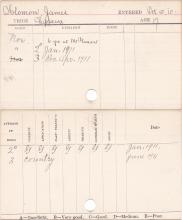 James Solomon Progress Card