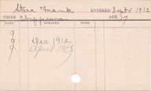 Frank Starr Progress Card
