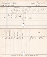 Nellie Clement Progress Card