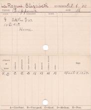 Elizabeth La Rocque Progress Card