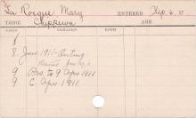 Mary La Rocque Progress Card