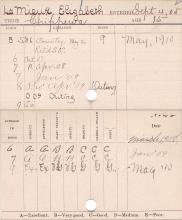 Elizabeth Lemeaux Progress Card