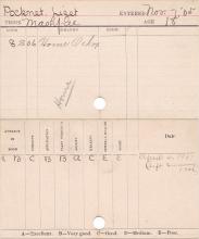 Lizette Pocknett Progress Card