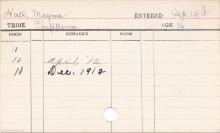 Mamie Hall Progress Card