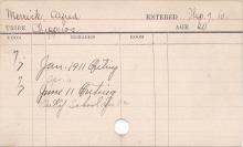 Alfred Merrick Progress Card