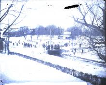 Ice Skating on the School Grounds, c. 1910