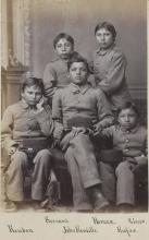 Five male Sioux students [version 2], 1880
