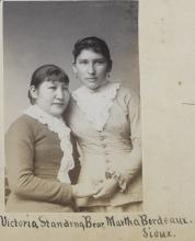 Victoria Standing Bear and Martha Bordeaux, c.1884