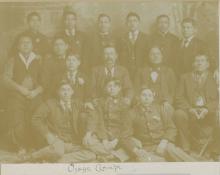 Group of Osage students and chiefs, c.1891