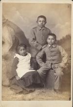 Peliza, Paul Big Horse, and Edward Chouteau, c.1882