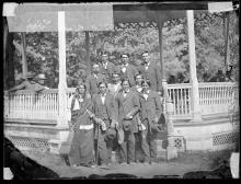 Six Sioux chiefs with five other men [version 1], 1880