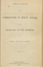 Excerpt from Annual Report of the Commissioner of Indian Affairs, 1882