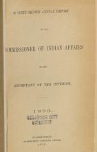 Excerpt from Annual Report of the Commissioner of Indian Affairs, 1893