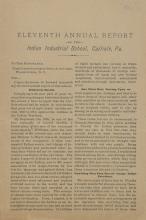 Eleventh Annual Report of the Indian Industrial School, 1890