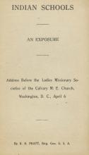 "Indian Schools: An Exposure," by Richard H. Pratt
