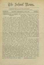 The School News (Vol. 3, No. 1)