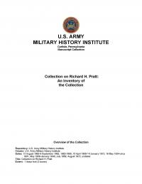 Collection on Richard H. Pratt at the U.S. Army Military History Institute