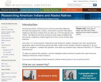 National Archives American Indian Records Index 