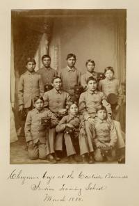 Ten male Cheyenne students [version 2], 1880