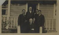 Richard Henry Pratt with Edward Marsden, Thomas Hanbury, Archie Dundas, and Patrick Verney, at Metlakatta, Alaska,1917