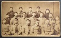 Eighteen Pawnee students [version 1], c.1886