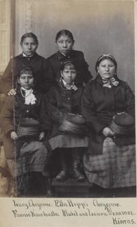 Lucy Black Shortnose, Ella Hippy, Fanny (Knife Holder), Mabel Doanmoe, and Laura Doanmoe [version 2], 1880