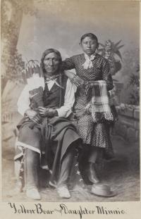 Yellow Bear and his daughter, Minnie Yellow Bear [version 2], c.1881