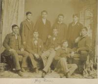 Nine male Nez Perce students, c. 1890