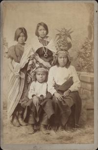 Four Pueblo Children from Zuni, New Mexico, c.1880