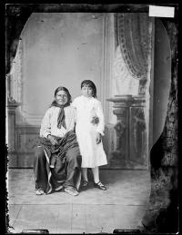 Grace Cook with her father [version 1], c.1880