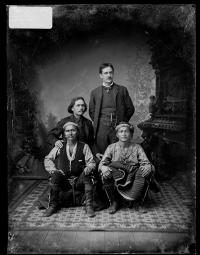 Black Horse and Navajo Jack with Maj. Riordan and Chee Dodge [version 1], c. 1885
