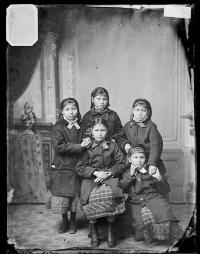 Five Sioux girls [version 1], c.1880