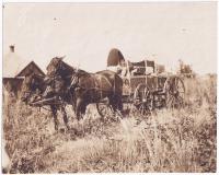 Bird C. Seward's covered wagon, c.1911