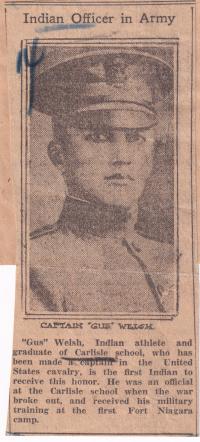 Captain Gus Welch, 1918