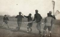 Lacrosse Team Practicing, c. 1912