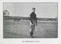 Frank Mt. Pleasant on football field, 1908