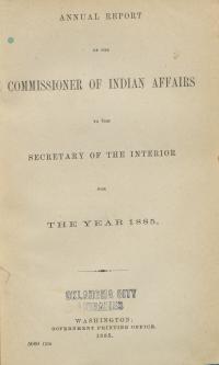 Excerpt from Annual Report of the Commissioner of Indian Affairs, 1885