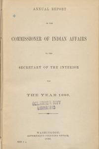 Excerpt from Annual Report of the Commissioner of Indian Affairs, 1886