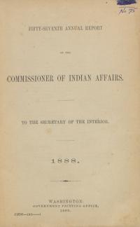 Excerpt from Annual Report of the Commissioner of Indian Affairs, 1888