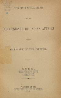Excerpt from Annual Report of the Commissioner of Indian Affairs, 1890
