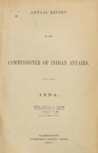 Excerpt from Annual Report of the Commissioner of Indian Affairs, 1894