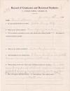 Frank Shane Student File