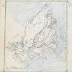 Drawing of a Map of Asia by George W. F. Thunder 