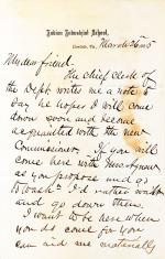 Letter from Richard H. Pratt to Cornelius R. Agnew, March 26, 1885