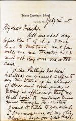 Letter from Richard H. Pratt to Cornelius R. Agnew, July 24, 1885