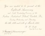 1897 Commencement Invitation and Brief Program